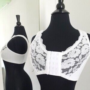 Dream Products Elegant Lace Comfort Bra Front Hook Size 34  Style# M104 New